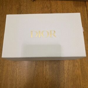 Dior Luxurious White Box with Gold Logo, Include Tissue Papers & Ribbon.